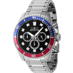 Invicta Pro Diver Ανδρικό Ρολόι Χρονογράφος με Ασημί Μεταλλικό Μπρασελέ 46053