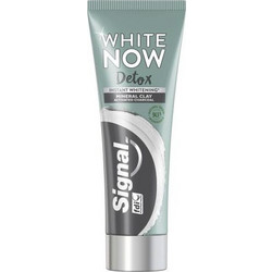 Signal White Now Detox Charcoal & Clay Οδοντόκρεμα για Λεύκανση Ενεργού Άνθρακα 75ml