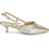 Fericelli LORENA Γόβες Slingback Δερμάτινες με Λεπτό Χαμηλό Τακούνι Χρυσές ST-0056