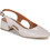 JB Martin Vicola Γόβες Slingback Δερμάτινες με Χοντρό Χαμηλό Τακούνι Εκρού AJJ746-39-P