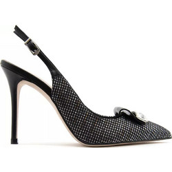 Fardoulis Γόβες Slingback με Τακούνι Στιλέτο Μαύρες 1001-68
