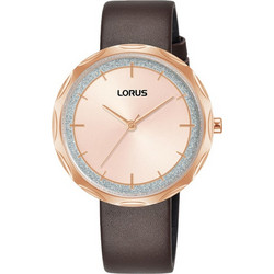 Lorus Γυναικείο Ρολόι με Μαύρο Δερμάτινο Λουράκι RG246WX9