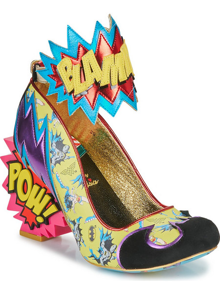Irregular Choice Kaboom Γόβες με Χοντρό Ψηλό Τακούνι & Λουράκι Πολύχρωμες 4673-02A