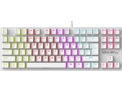 Armaggeddon MKA-2C Neo Μηχανικό Gaming Πληκτρολόγιο TenKeyLess με Custom Brown Διακόπτες RGB White