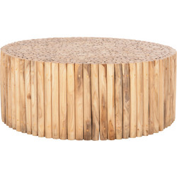 HomeMarkt Cooter Τραπεζάκι Σαλονιού Ξύλινο Φ100xΥ40cm HM9862