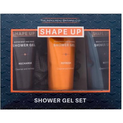 Xpel Shape Up Bergamot & Mint Shower Gel 100ml + Peppermint & Orange Shower Gel 100ml + Water Mint & Sage Shower Gel 100ml + Sponge