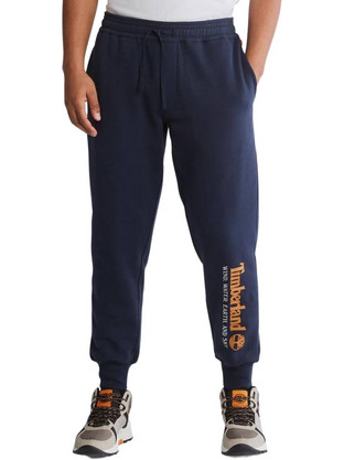 Timberland Ανδρικό Παντελόνι Φόρμας Fleece με Λάστιχο Navy Μπλε TB0A5YFB433