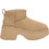 UGG Classic Ultra Mini Γυναικεία Μποτάκια Suede Μπεζ με Χοντρό Χαμηλό Τακούνι και Γούνα 1158311
