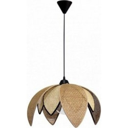 Heronia Lighting Κρεμαστό Φωτιστικό Οροφής Μονόφωτο E27 Καφέ Φ40cm 14-0323