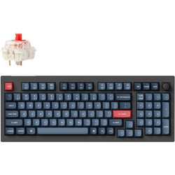 Keychron V5 Max QMK/VIA Ασύρματο Μηχανικό Gaming Πληκτρολόγιο με Gateron Jupiter Red Διακόπτες RGB Black