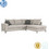 Pakoworld Γωνιακός Καναπές Αριστερή Γωνία Γκρι 275x215x93cm 168-000076