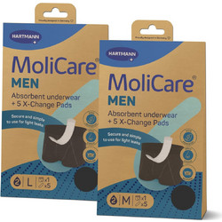 Hartmann Molicare Men Large Εσώρουχο Ακράτειας 1τμχ + X-Change Pads 5τμχ