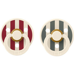 BIBS Studio Colour Πιπίλες Καουτσούκ 6m+ Ruby Pine Mix 2τμχ