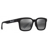 Maui Jim 659-02 Ανδρικά Γυαλιά Ηλίου Τετράγωνα Κοκάλινα Μαύρα με Μαύρο Καθρέπτη Φακό