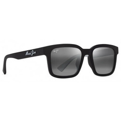 Maui Jim 659-02 Ανδρικά Γυαλιά Ηλίου Τετράγωνα Κοκάλινα Μαύρα με Μαύρο Καθρέπτη Φακό