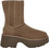 UGG Classic Twin Seam Γυναικεία Μποτάκια Suede Σοκολατί με Χοντρό Χαμηλό Τακούνι και Γούνα 1158313-00K6
