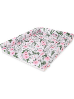 Bobono Peony Flower Κάλυμμα Αλλαξιέρας Μωρού 74x55cm Λευκό