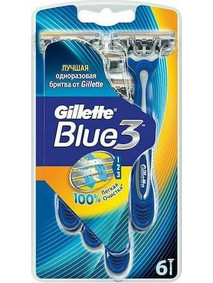 Gillette Blue 3 Comfort Ξυραφάκι μιας Χρήσης με 3 Λεπίδες & Λιπαντική Ταινία 6τμχ