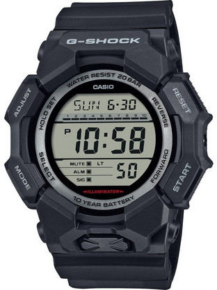 Casio G-Shock Ψηφιακό Ανδρικό Ρολόι Χρονογράφος με Μαύρο Καουτσούκ Λουράκι GD-010-1ER