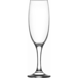 LAV Ποτήρια Σαμπάνιας Γυάλινα Κολωνάτα Empire 220ml 6τμχ LVEMP54122Z