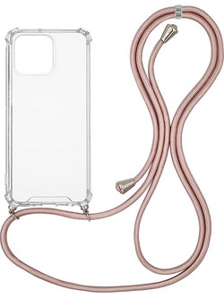 Sonique Armor Clear Back Cover Transparent / Rose Gold Satin (iPhone 13 Pro)