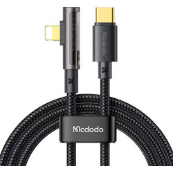 Mcdodo CA-3390 Angle 90° Braided USB-C to Lightning Cable 36W 1.2m Black