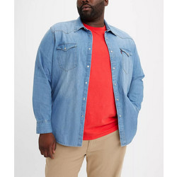 Levi's Ανδρικό Πουκάμισο Τζιν Μακρυμάνικο Κανονική Γραμμή Γαλάζιο 16713-0005
