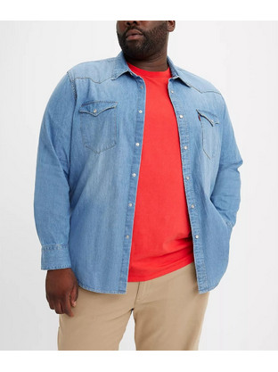 Levi's Ανδρικό Πουκάμισο Τζιν Μακρυμάνικο Κανονική Γραμμή Γαλάζιο 16713-0005