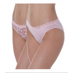 Apple Γυναικεία Slip με Δαντέλα Ροζ 2Pack 0222301