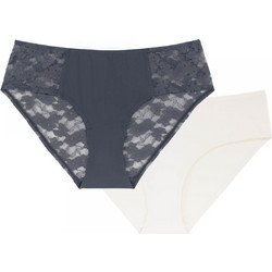 Dorina Γυναικεία Slip με Δαντέλα 2Pack D001529LA070-2X0166