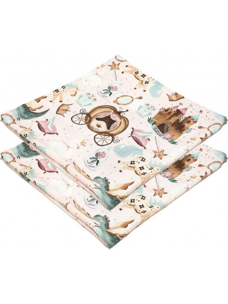 La Millou Princess Πάνες Αγκαλιάς από Μουσελίνα Μπεζ 70x70cm 2τμχ
