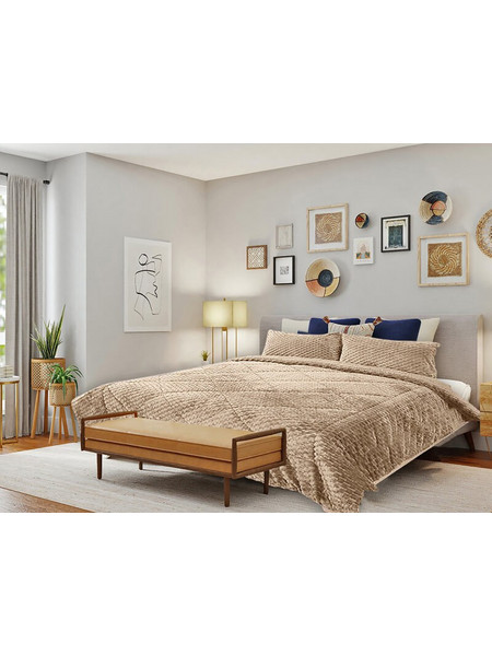 Γαρύφαλλο Σετ Πάπλωμα Υπέρδιπλο 220x240 Camel