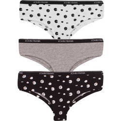 John Frank Βαμβακερά Γυναικεία Μποξεράκια 3Pack WJF3BW-H04
