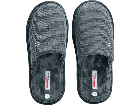 Adam's Χειμερινές Ανδρικές Παντόφλες Γκρι 895-24504-007
