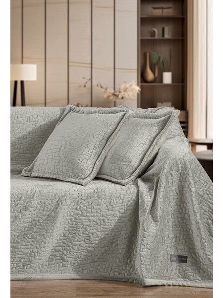Guy Laroche Ριχτάρι Πολυθρόνας 130x170 Bolzano Khaki Με Μαξιλαροθήκη