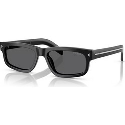 Prada PRB11S 16K731 Ανδρικά Γυαλιά Ηλίου Ορθογώνια Κοκάλινα Μαύρα με Μαύρο Φακό