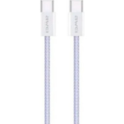 Awei CL-220T Braided USB-C to USB-C 60W 2m Purple 9218736683026