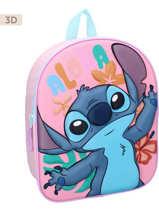Vadobag 3D Stitch Σχολική Τσάντα Πλάτης Νηπιαγωγείου Ροζ 795-00152