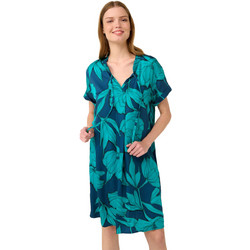 Vamp Midi Καλοκαιρινό Καθημερινό Φόρεμα Floral Πετρόλ 22410