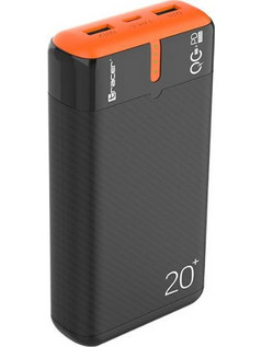 Tracer EnerGen Power Bank 20000mAh 22.5W με 2 Θύρες USB-A & Θύρα USB-C Quick Charge 3.0 & Power Delivery Orange Grey