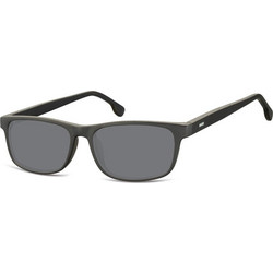 Sunoptic SS-CP122 Ανδρικά Γυαλιά Ηλίου Τετράγωνα Κοκάλινα Μαύρα με Μαύρο Φακό