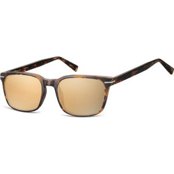 Sunoptic SRG-CP119C53 Ανδρικά Γυαλιά Ηλίου Τετράγωνα Κοκάλινα Καφέ με Χρυσό Φακό