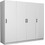 Megapap Τετράφυλλη Ντουλάπα Ρούχων Victoria Λευκή 200x60x181cm GP100-0101,1