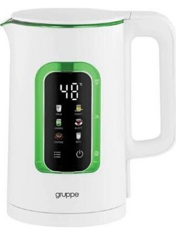 Gruppe DG 2328 Ανοξείδωτος Βραστήρας 1.5lt 1500W με Ρύθμιση Θερμοκρασίας Λευκός Πράσινος