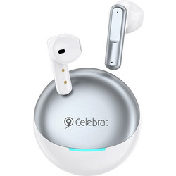 Celebrat W61 Ακουστικά Bluetooth Earbud Silver