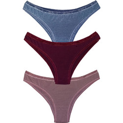 Apple Boxer Βαμβακερά Γυναικεία Slip 3Pack 0220238-PNK/BL