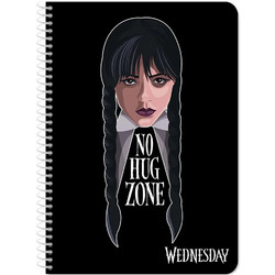 Must Wednesday Σπιράλ Τετράδιο Ριγέ A4 60 Φύλλων 2 Θεμάτων Μαύρο 000503604