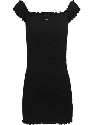 Tommy jeans Mini Καλοκαιρινό Καθημερινό Φόρεμα Μαύρο DW0DW20298-BDS