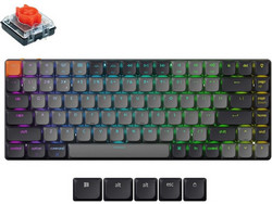 Keychron K3 QMK Ασύρματο Μηχανικό Gaming Πληκτρολόγιο 65% με Keychron Low Profile Red Διακόπτες RGB Black