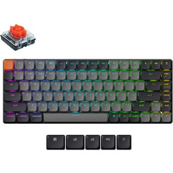 Keychron K3 QMK Ασύρματο Μηχανικό Gaming Πληκτρολόγιο 65% με Keychron Low Profile Red Διακόπτες RGB Black